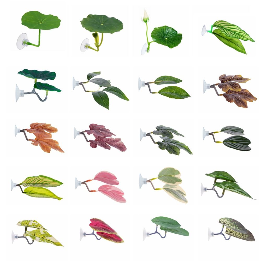 Aquarium Fish Games - Plastikowe liście lotosu dla ryb betta