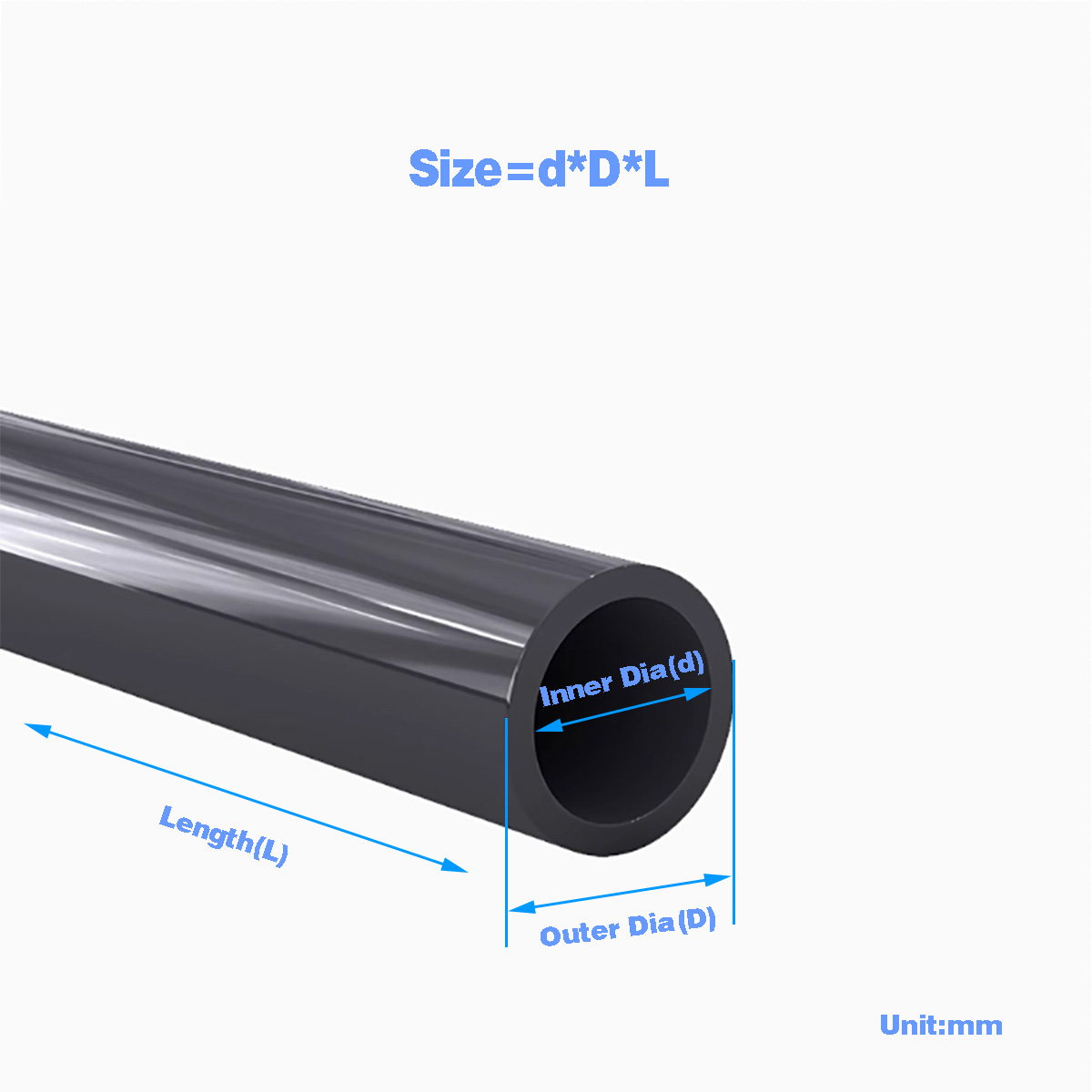 Aquarium Fish Accessories - Czarna plastikowa rura PVC pusta rura/zbiornik