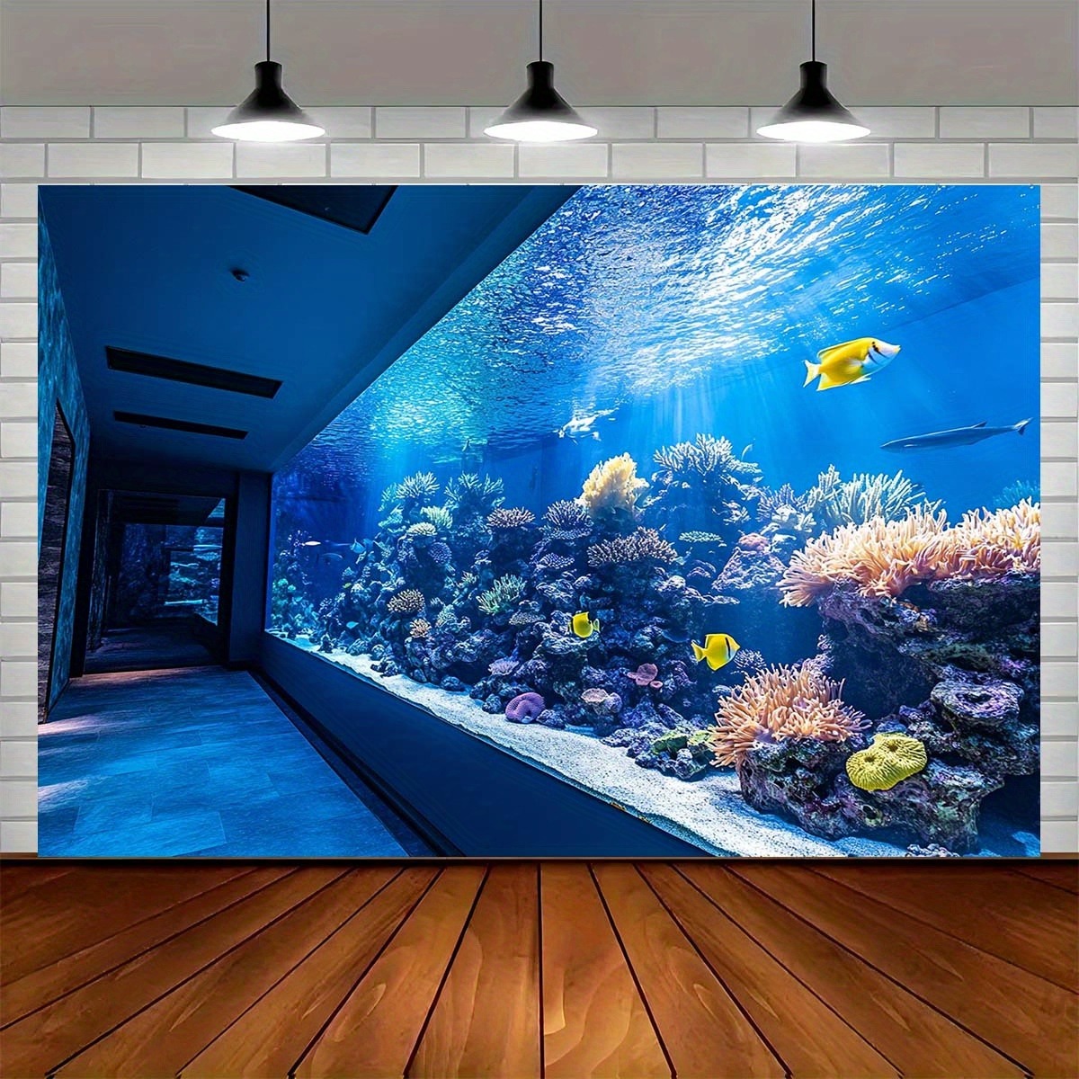 Fish Aquarium Home - Żywa gobelina z motywem akwarium podwodnego,