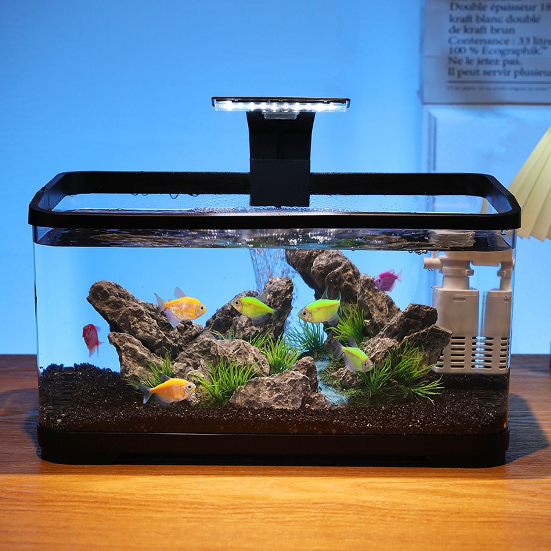 Fish Aquarium Home - Akwarium stołowe z filtrem obiegowym, ciche