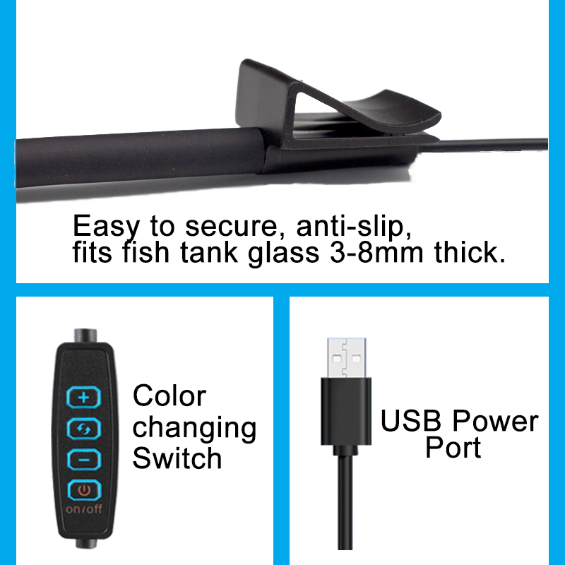 Lampa LED do akwarium USB, ośw – Aquarium Fish Lamp recenzja i cena