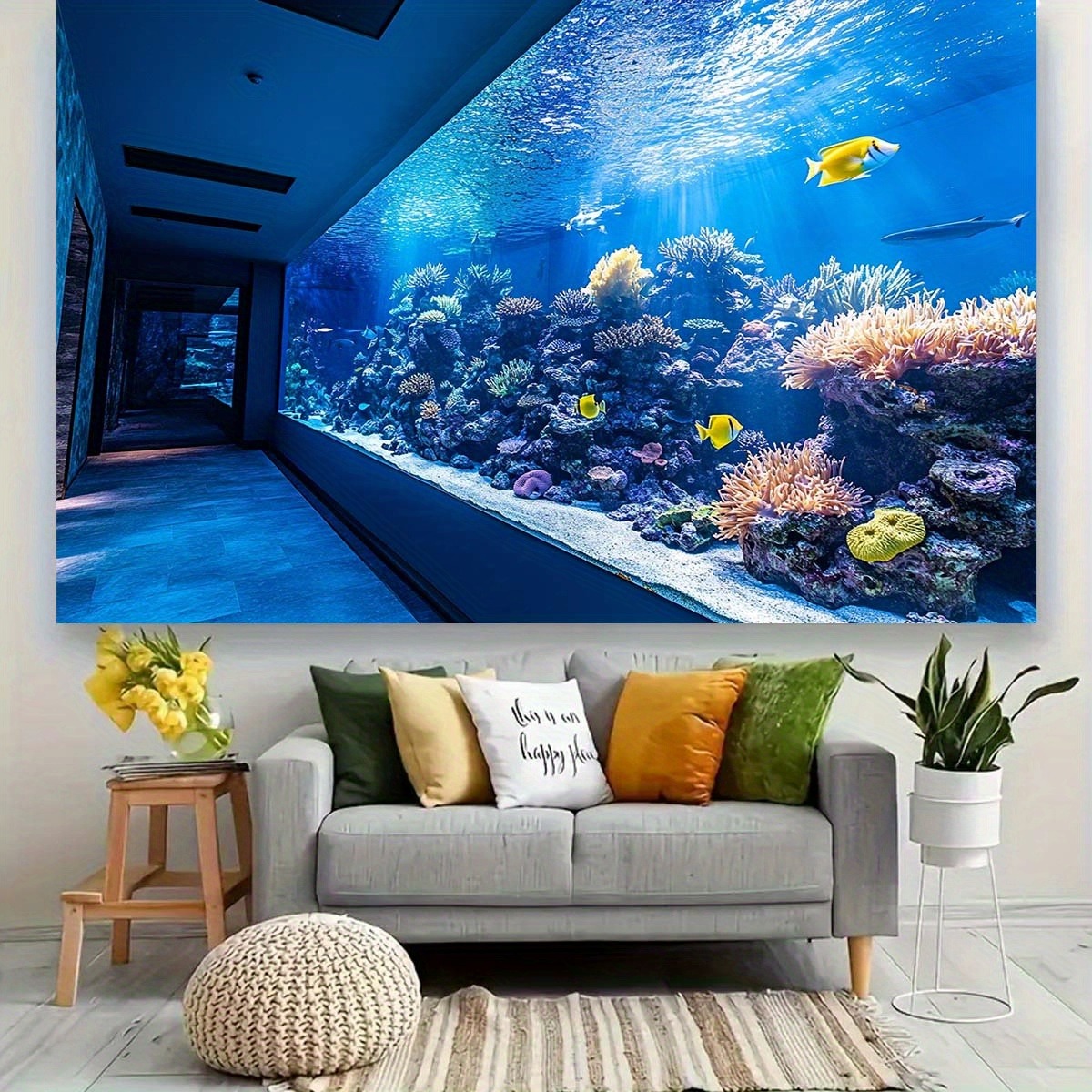 Żywa gobelina z motywem akwari – Fish Aquarium Home recenzja i cena
