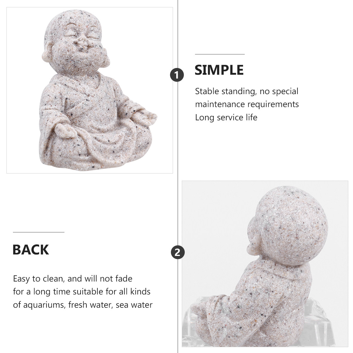 1 szt. Żywiczna statua buddy M – Fish Aquarium Home recenzja i cena